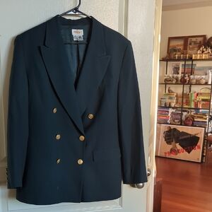 Talbots Double-Breasted Blazer with Gold Buttons